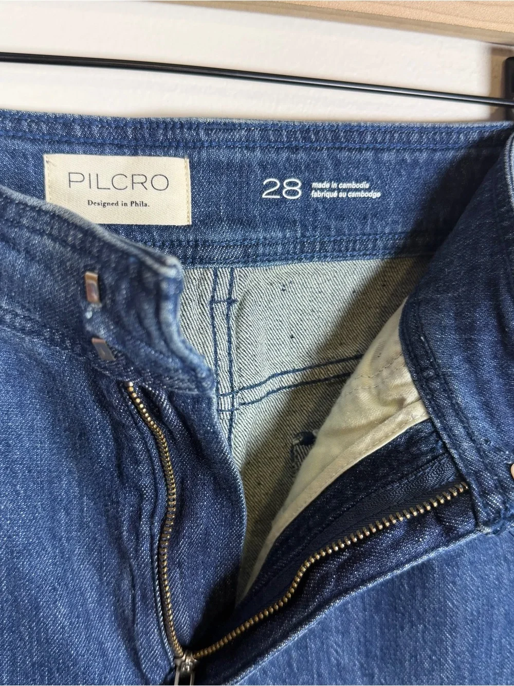 Anthropologie Pilcro High Rise Wide Leg Trouser Jeans Blue Women’s Size 28 Boho - Picture 5 of 7